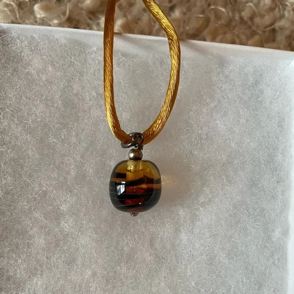 Painted Glass Bead Pendant - Picture 3 of 7